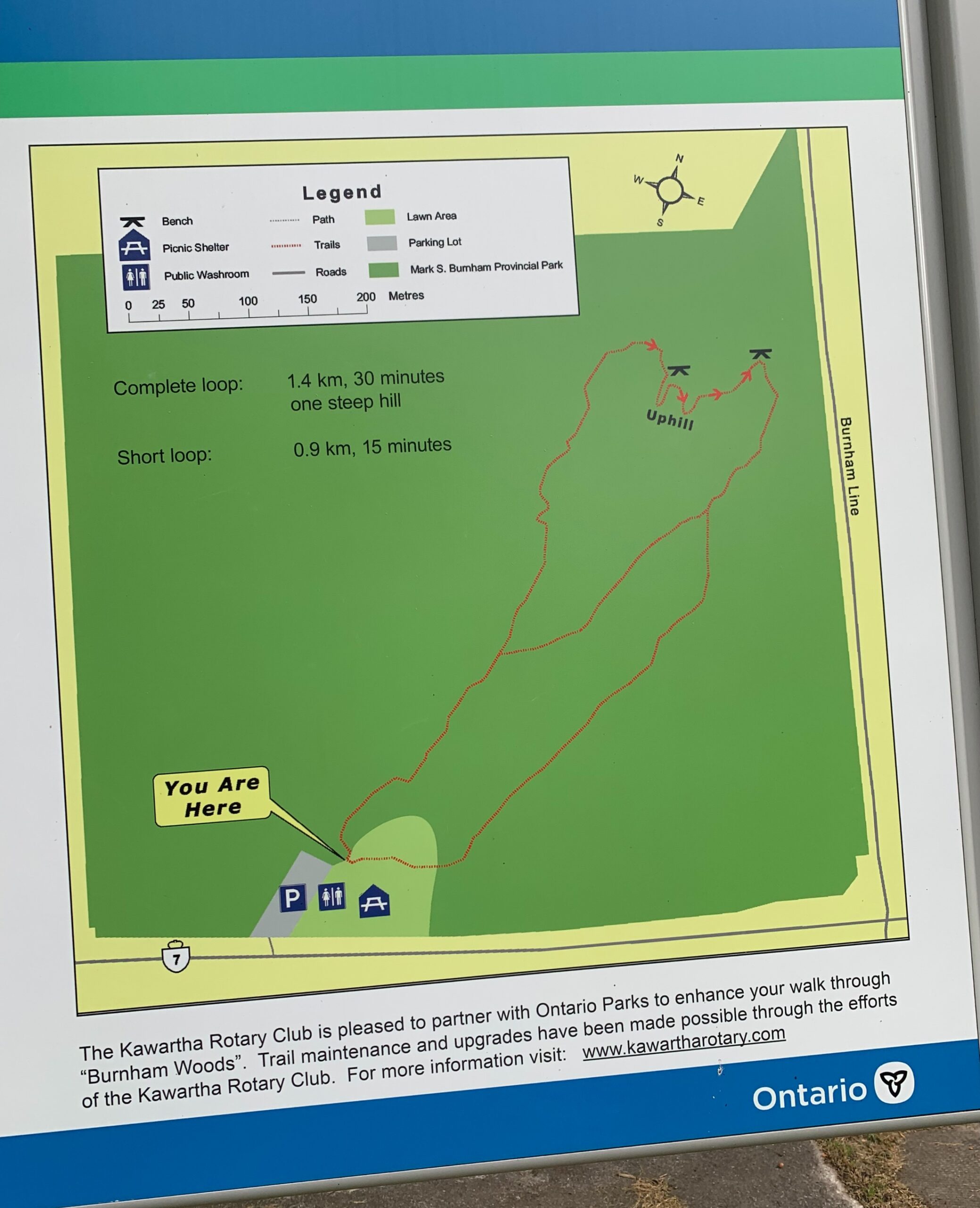 Mark S. Burham Provincial Park - trail map