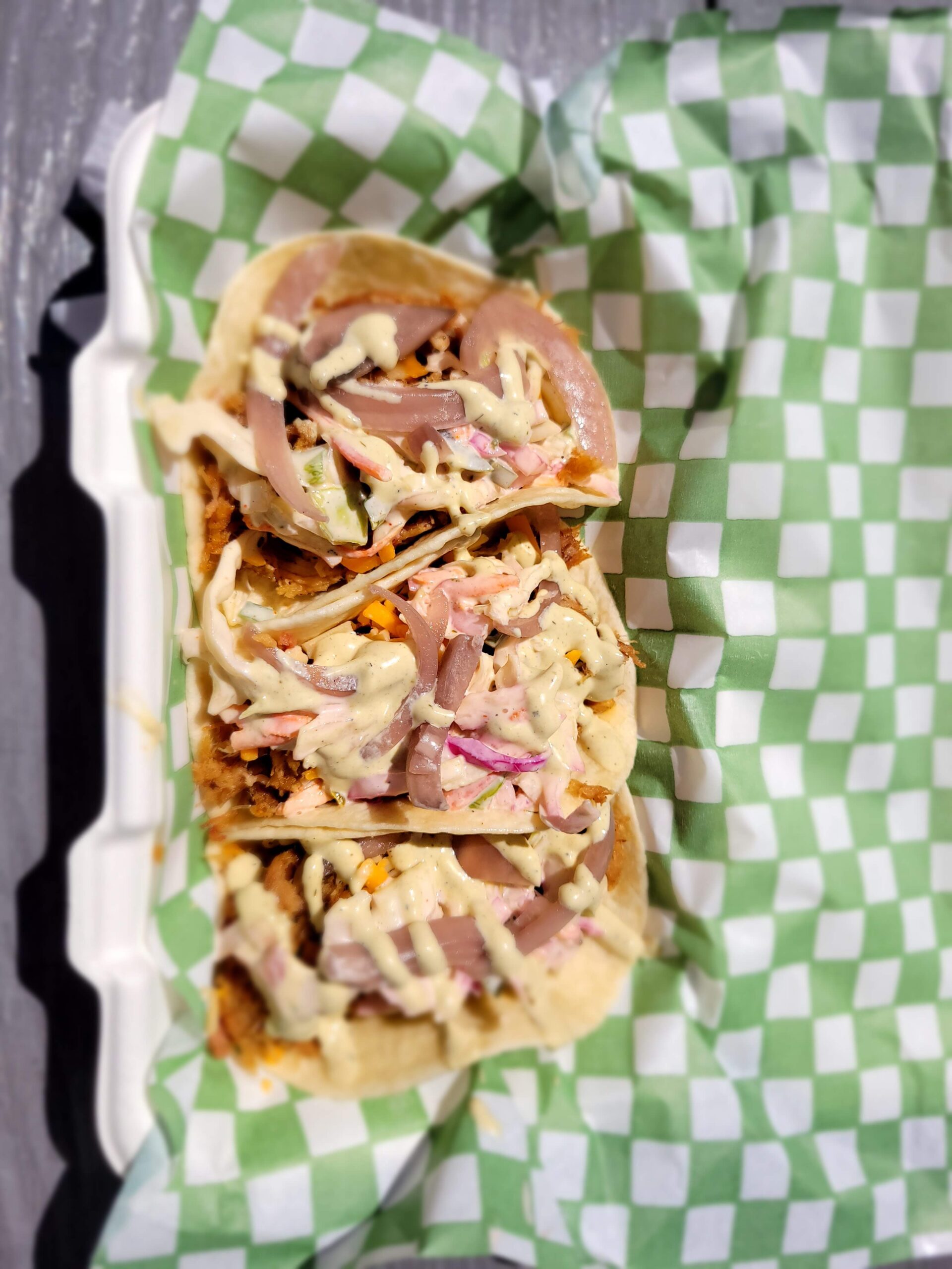Rooster's Fries Pulled Pork Tacos